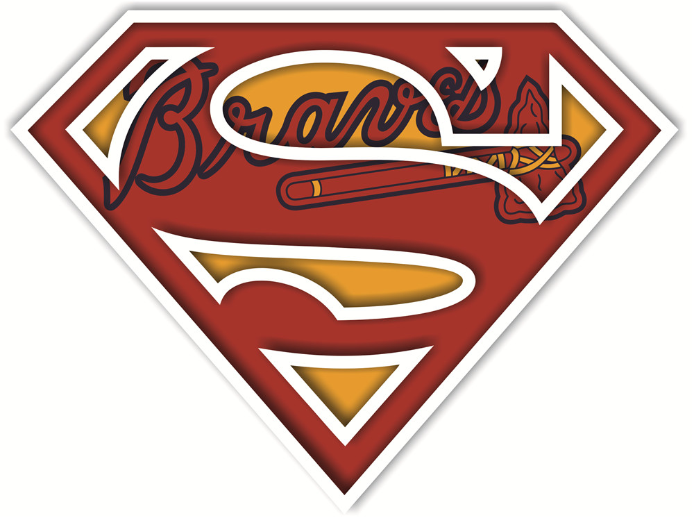 Atlanta Braves superman logos iron on heat transfer